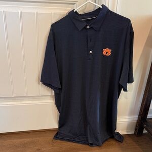 Like new Johnnie-O Navy Auburn University Polo with Subtle Stripes